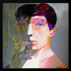 Smoky - Square Stretched Canvas, Poster Or Fine Art Print(Smoky Square Stretched Canvas Poster Or Fine Art Print) -Heart Wall Art Store Smoky Square Stretched Canvas Poster or Fine Art Print I Heart Wall Art 43086258