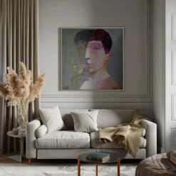 Smoky - Square Stretched Canvas, Poster Or Fine Art Print(Smoky Square Stretched Canvas Poster Or Fine Art Print) -Heart Wall Art Store Smoky Square Stretched Canvas Poster or Fine Art Print I Heart Wall Art 43086525