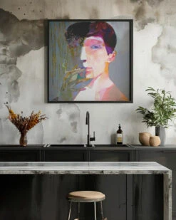 Smoky - Square Stretched Canvas, Poster Or Fine Art Print(Smoky Square Stretched Canvas Poster Or Fine Art Print) -Heart Wall Art Store Smoky Square Stretched Canvas Poster or Fine Art Print I Heart Wall Art 43086785