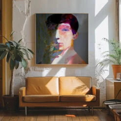 Smoky - Square Stretched Canvas, Poster Or Fine Art Print(Smoky Square Stretched Canvas Poster Or Fine Art Print) -Heart Wall Art Store Smoky Square Stretched Canvas Poster or Fine Art Print I Heart Wall Art 43086853