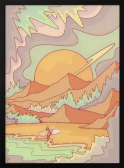 Space Shore - Stretched Canvas, Poster Or Fine Art Print(Space Shore Stretched Canvas Poster Or Fine Art Print)