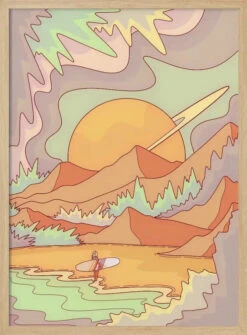 Space Shore - Stretched Canvas, Poster Or Fine Art Print(Space Shore Stretched Canvas Poster Or Fine Art Print) -Heart Wall Art Store Space shore Stretched Canvas Poster or Fine Art Print I Heart Wall Art 45733233