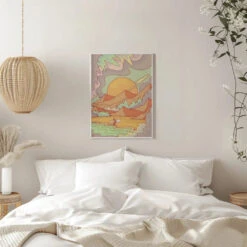 Space Shore - Stretched Canvas, Poster Or Fine Art Print(Space Shore Stretched Canvas Poster Or Fine Art Print) -Heart Wall Art Store Space shore Stretched Canvas Poster or Fine Art Print I Heart Wall Art 45734065