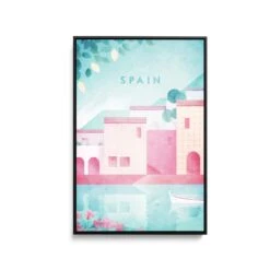 Spain By Henry Rivers - Stretched Canvas Print Or Framed Fine Art Print - Artwork- Vintage Inspired Travel Poster(Spain By Henry Rivers Stretched Canvas Print Or Framed Fine Art Print Artwork Vintage Inspired Travel Poster 354218067)