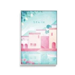Spain By Henry Rivers - Stretched Canvas Print Or Framed Fine Art Print - Artwork- Vintage Inspired Travel Poster(Spain By Henry Rivers Stretched Canvas Print Or Framed Fine Art Print Artwork Vintage Inspired Travel Poster 354218067) -Heart Wall Art Store Spain by Henry Rivers Stretched Canvas Print or Framed Fine Art Print Artwork Vintage Inspired Travel Poster I Heart Wall Art Australia 1691988056628