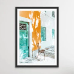 Spanish Street - Yellow And Green Photographic Print Featuring Streetscape Available As A Canvas Or Art Print(Spanish Street Yellow And Green Photographic Print Featuring Streetscape Available As A Canvas Or Art Print 342954175)