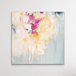 Spring - Abstract Square Canvas Floral Print(Spring Abstract Square Canvas Floral Print)