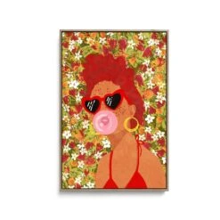 Strawbeery Lady By Raissa Oltmanns- Stretched Canvas Print Or Framed Fine Art Print - Artwork(Strawbeery Lady By Raissa Oltmanns Stretched Canvas Print Or Framed Fine Art Print Artwork 350736785)