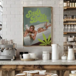 Suds Buds Sexy Girl Smoking Cannabis Joint In Bath - Stretched Canvas, Poster Or Fine Art Print(Suds Buds Sexy Girl Smoking Cannabis Joint In Bath Stretched Canvas Poster Or Fine Art Print) -Heart Wall Art Store Suds Buds Sexy Girl Smoking Cannabis Joint In Bath Stretched Canvas Poster or Fine Art Print I Heart Wall Art 44398195