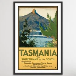 Tasmania The Switzerland Of The South Australian Vintage Travel Poster(Tasmania The Switzerland Of The South Australian Vintage Travel Poster)