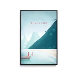Thailand By Henry Rivers - Stretched Canvas Print Or Framed Fine Art Print - Artwork- Vintage Inspired Travel Poster(Thailand By Henry Rivers Stretched Canvas Print Or Framed Fine Art Print Artwork Vintage Inspired Travel Poster 354218088)
