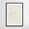 The Dancer Style I - Black And White Line Drawing Prints(The Dancer Style A Black And White Line Drawing Prints)
