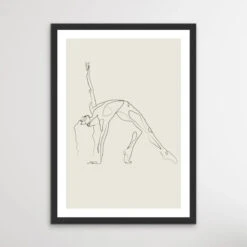 The Dancer Style I - Black And White Line Drawing Prints(The Dancer Style A Black And White Line Drawing Prints)