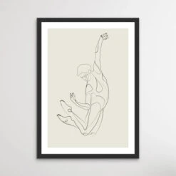 The Dancer Style A - Black And White Line Drawing Prints(Mws_apo_1_g2_the Dancer Style A Black And White Line Drawing Prints 1)