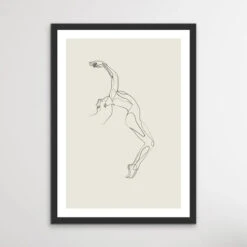 The Dancer Style D - Black And White Line Drawing Prints(The Dancer Style D Black And White Line Drawing Prints)