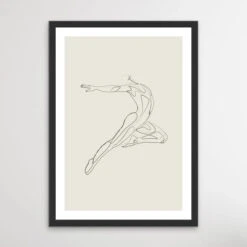 The Dancer Style H - Black And White Line Drawing Prints(The Dancer Style H Black And White Line Drawing Prints)