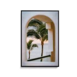Through The Arch Window - Photographic Stretched Canvas, Poster Or Fine Art Print(Through The Arch Window Photographic Stretched Canvas Poster Or Fine Art Print) -Heart Wall Art Store Through The Arch Window Display Stretched Canvas Black Frame