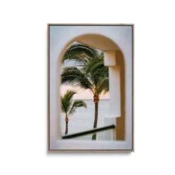 Through The Arch Window - Photographic Stretched Canvas, Poster Or Fine Art Print(Through The Arch Window Photographic Stretched Canvas Poster Or Fine Art Print)