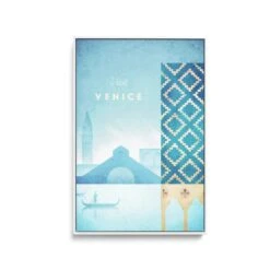 Venice By Henry Rivers - Stretched Canvas Print Or Framed Fine Art Print - Artwork- Vintage Inspired Travel Poster(Venice By Henry Rivers Stretched Canvas Print Or Framed Fine Art Print Artwork Vintage Inspired Travel Poster 354218531) -Heart Wall Art Store Venice by Henry Rivers Stretched Canvas Print or Framed Fine Art Print Artwork Vintage Inspired Travel Poster I Heart Wall Art Australia 1691989495996