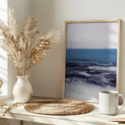 Watercolor Landscape Blue - Stretched Canvas, Poster Or Fine Art Print(Watercolor Landscape Blue Stretched Canvas Poster Or Fine Art Print) -Heart Wall Art Store Watercolor Landscape Blue Stretched Canvas Poster or Fine Art Print I Heart Wall Art 44928493