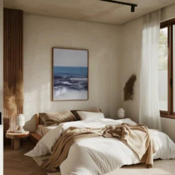 Watercolor Landscape Blue - Stretched Canvas, Poster Or Fine Art Print(Watercolor Landscape Blue Stretched Canvas Poster Or Fine Art Print) -Heart Wall Art Store Watercolor Landscape Blue Stretched Canvas Poster or Fine Art Print I Heart Wall Art 44928749