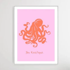 You Rocktopus - Minimalist Octopus Classic Art Print(You Rocktopus Minimalist Octopus Classic Art Print) -Heart Wall Art Store You Rocktopus Minimalist Octopus Classic Art Print I Heart Wall Art Australia 1650422836