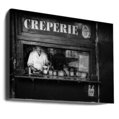 Creperie Montmartre - Stretched Canvas, Poster Or Fine Art Print(Creperie Montmartre Stretched Canvas Poster Or Fine Art Print) -Heart Wall Art Store canvas landscape wrap around 1652239