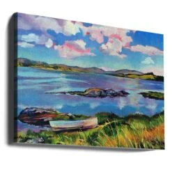 Boat On The Lake - Stretched Canvas, Poster Or Fine Art Print(Boat On The Lake Stretched Canvas Poster Or Fine Art Print) 17 Boat On The Lake - Stretched Canvas, Poster Or Fine Art Print(Boat On The Lake Stretched Canvas Poster Or Fine Art Print) -Heart Wall Art Store canvas landscape wrap around 2786574