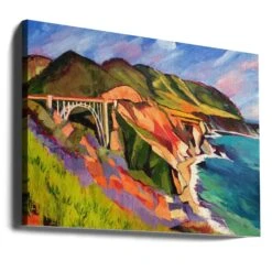 Route One - Stretched Canvas, Poster Or Fine Art Print(Route One Stretched Canvas Poster Or Fine Art Print) -Heart Wall Art Store canvas landscape wrap around 2786675