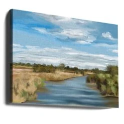 River Of Reeds, Botswana - Stretched Canvas, Poster Or Fine Art Print(River Of Reeds Botswana Stretched Canvas Poster Or Fine Art Print) -Heart Wall Art Store canvas landscape wrap around 2942454