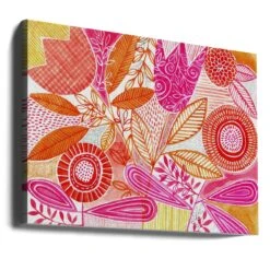 Layered Botanical Watercolour - Stretched Canvas, Poster Or Fine Art Print(Layered Botanical Watercolour Stretched Canvas Poster Or Fine Art Print 2) -Heart Wall Art Store canvas landscape wrap around 3148646