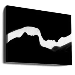 The Profiles Of Two Women - Stretched Canvas, Poster Or Fine Art Print(The Profiles Of Two Women Stretched Canvas Poster Or Fine Art Print) -Heart Wall Art Store canvas landscape wrap around 334527