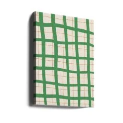 Green Grid - Stretched Canvas, Poster Or Fine Art Print(Green Grid Stretched Canvas Poster Or Fine Art Print) -Heart Wall Art Store canvas portrait wrap around 2055858