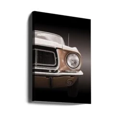 American Classic Car Mustang Coupe 1968 - Stretched Canvas, Poster Or Fine Art Print(American Classic Car Mustang Coupe 1968 Stretched Canvas Poster Or Fine Art Print) -Heart Wall Art Store canvas portrait wrap around 2269515
