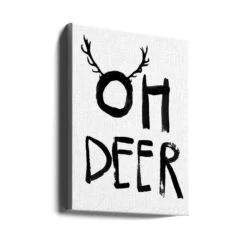 Oh Deer - Stretched Canvas, Poster Or Fine Art Print(Oh Deer Stretched Canvas Poster Or Fine Art Print) -Heart Wall Art Store canvas portrait wrap around 2371620