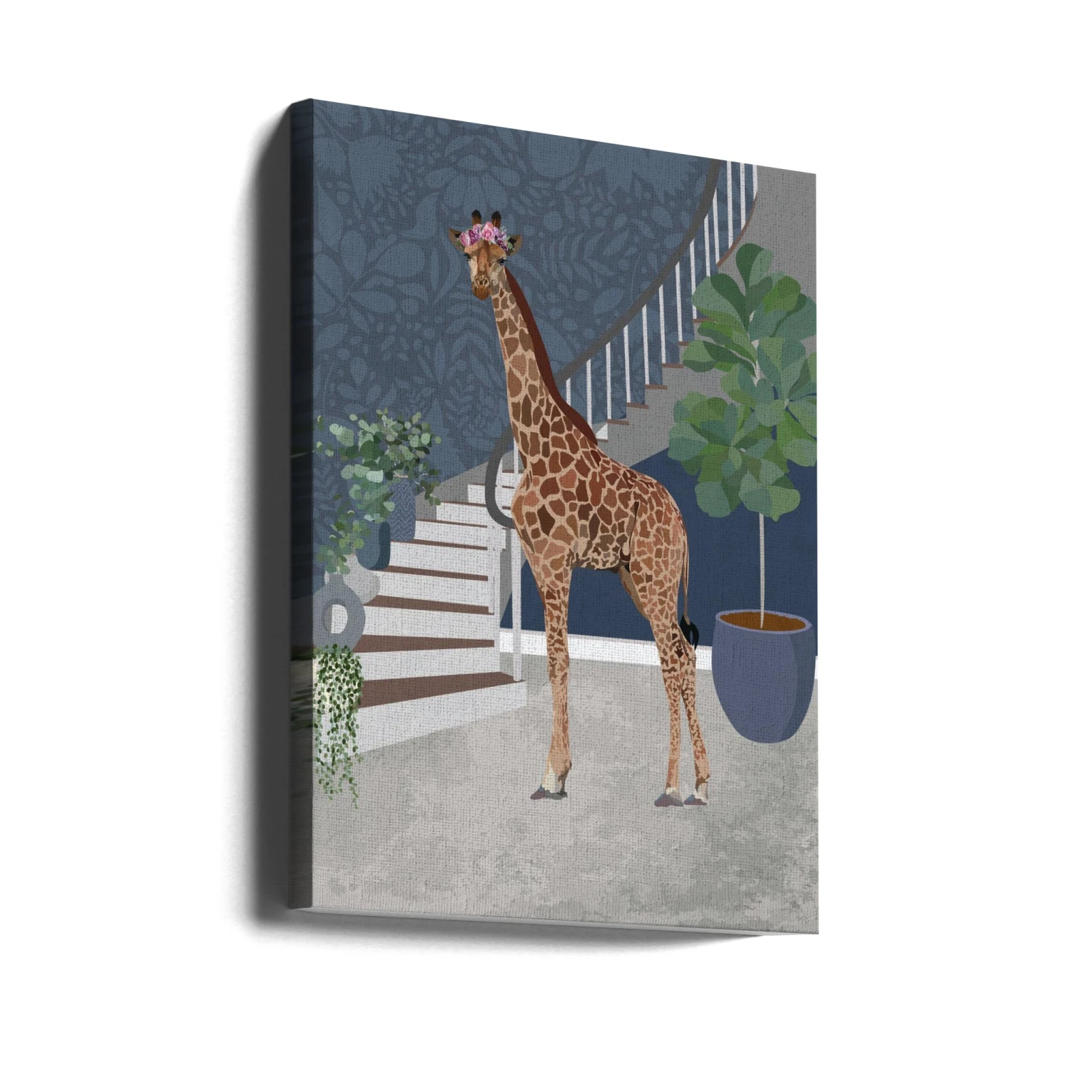 Giraffe By The Stairs - Stretched Canvas, Poster Or Fine Art Print(Giraffe By The Stairs Stretched Canvas Poster Or Fine Art Print) 4 Giraffe By The Stairs - Stretched Canvas, Poster Or Fine Art Print(Giraffe By The Stairs Stretched Canvas Poster Or Fine Art Print) - Image 4