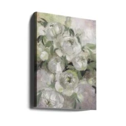 Sady Painterly Florals In Green - Stretched Canvas, Poster Or Fine Art Print(Sady Painterly Florals In Green Stretched Canvas Poster Or Fine Art Print) -Heart Wall Art Store canvas portrait wrap around 2428538