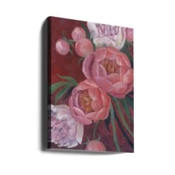 Nevaeh Peonies - Stretched Canvas, Poster Or Fine Art Print(Nevaeh Peonies Stretched Canvas Poster Or Fine Art Print) -Heart Wall Art Store canvas portrait wrap around 2428550
