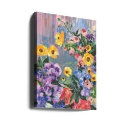 Retro Floral Bouquet - Stretched Canvas, Poster Or Fine Art Print(Retro Floral Bouquet Stretched Canvas Poster Or Fine Art Print) -Heart Wall Art Store canvas portrait wrap around 2451045