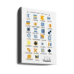 Nautical Flags - Stretched Canvas, Poster Or Fine Art Print(Nautical Flags Stretched Canvas Poster Or Fine Art Print) -Heart Wall Art Store canvas portrait wrap around 2505720