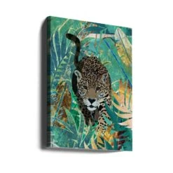 Jaguar Jungle 2 - Stretched Canvas, Poster Or Fine Art Print(Jaguar Jungle 2 Stretched Canvas Poster Or Fine Art Print) -Heart Wall Art Store canvas portrait wrap around 2506091