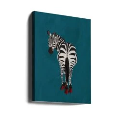 Zebra Heels - Stretched Canvas, Poster Or Fine Art Print(Zebra Heels Stretched Canvas Poster Or Fine Art Print) -Heart Wall Art Store canvas portrait wrap around 2508346