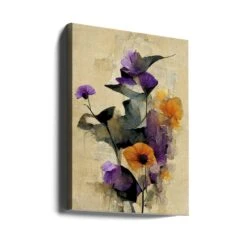 Purple Dry Flowers - Stretched Canvas, Poster Or Fine Art Print(Purple Dry Flowers Stretched Canvas Poster Or Fine Art Print) -Heart Wall Art Store canvas portrait wrap around 2546857