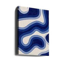 Blue Wave Patterns - Stretched Canvas, Poster Or Fine Art Print(Blue Wave Patterns Stretched Canvas Poster Or Fine Art Print) -Heart Wall Art Store canvas portrait wrap around 2551407