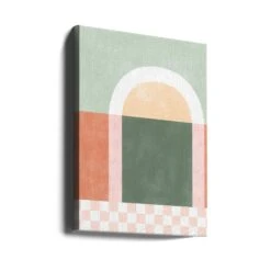 Geometric Composition With Pastel Colors - Stretched Canvas, Poster Or Fine Art Print(Geometric Composition With Pastel Colors Stretched Canvas Poster Or Fine Art Print) -Heart Wall Art Store canvas portrait wrap around 2552077