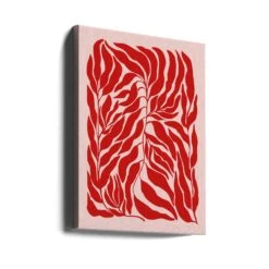Red Leaf Harmony - Stretched Canvas, Poster Or Fine Art Print(Red Leaf Harmony Stretched Canvas Poster Or Fine Art Print) -Heart Wall Art Store canvas portrait wrap around 2552168