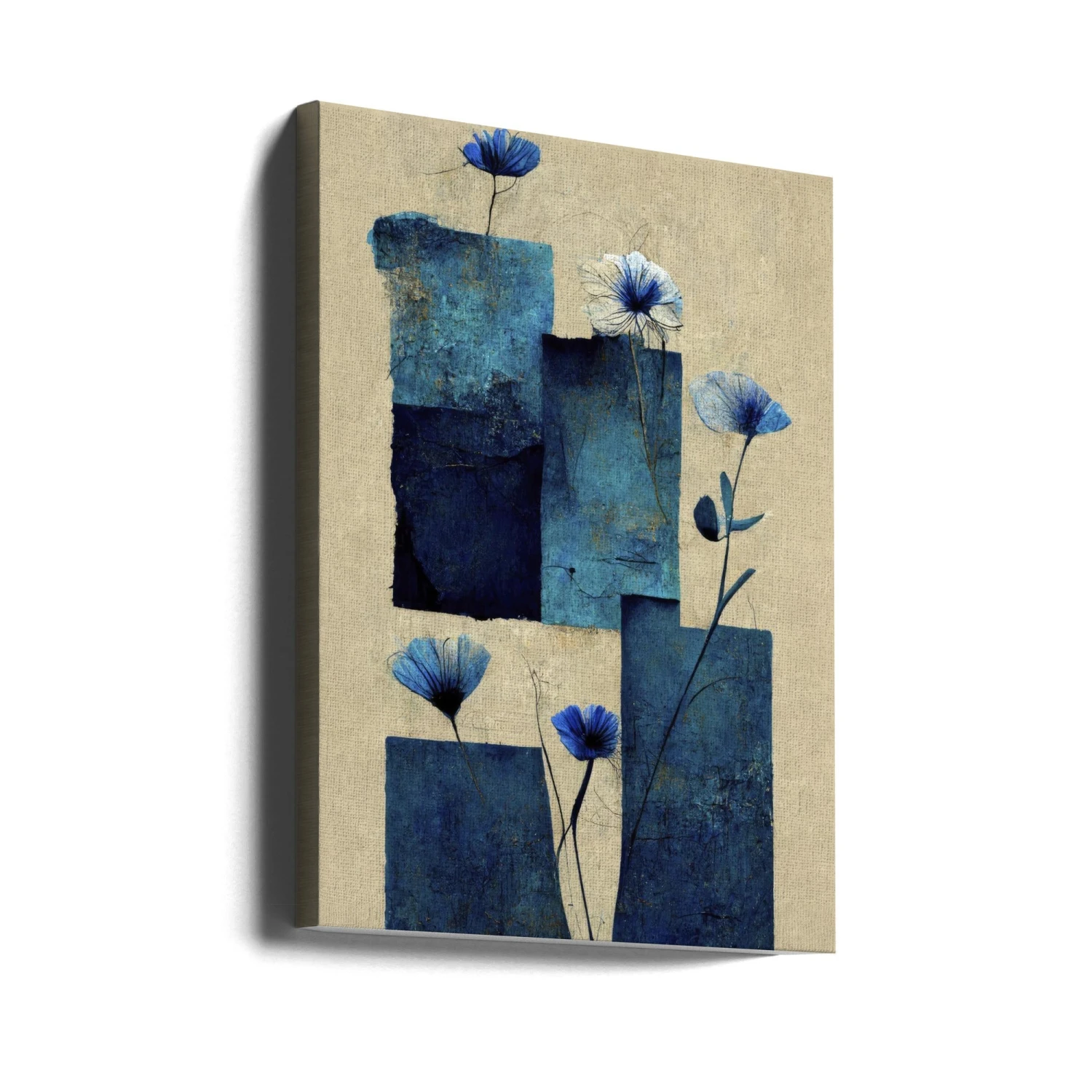 Blocks And Flowers - Stretched Canvas, Poster Or Fine Art Print(Blocks And Flowers Stretched Canvas Poster Or Fine Art Print) 4 Blocks And Flowers - Stretched Canvas, Poster Or Fine Art Print(Blocks And Flowers Stretched Canvas Poster Or Fine Art Print) - Image 4