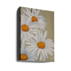 White Daisies - Stretched Canvas, Poster Or Fine Art Print(White Daisies Stretched Canvas Poster Or Fine Art Print) -Heart Wall Art Store canvas portrait wrap around 2575864