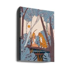 The Girl And The Leopard - Stretched Canvas, Poster Or Fine Art Print(The Girl And The Leopard Stretched Canvas Poster Or Fine Art Print) 15 The Girl And The Leopard - Stretched Canvas, Poster Or Fine Art Print(The Girl And The Leopard Stretched Canvas Poster Or Fine Art Print) -Heart Wall Art Store canvas portrait wrap around 2745463