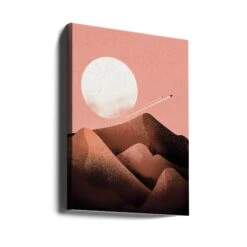 Peach Fuzz Dunes - Stretched Canvas, Poster Or Fine Art Print(Peach Fuzz Dunes Stretched Canvas Poster Or Fine Art Print) -Heart Wall Art Store canvas portrait wrap around 2767195